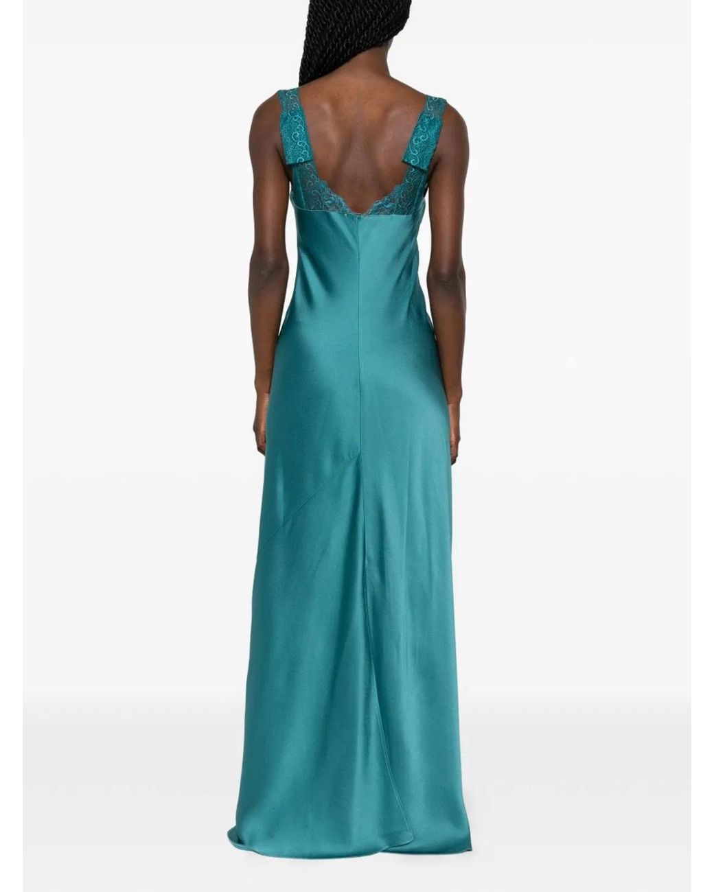 Forte_forte Blue Lace Detail Long Dress