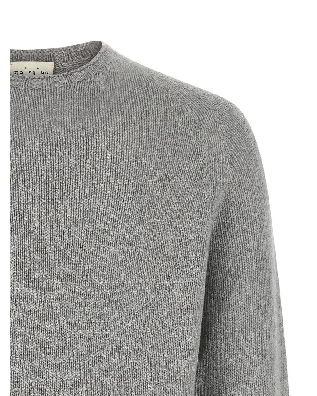 Ma'ry'ya Gray Cashmere Sweater for men