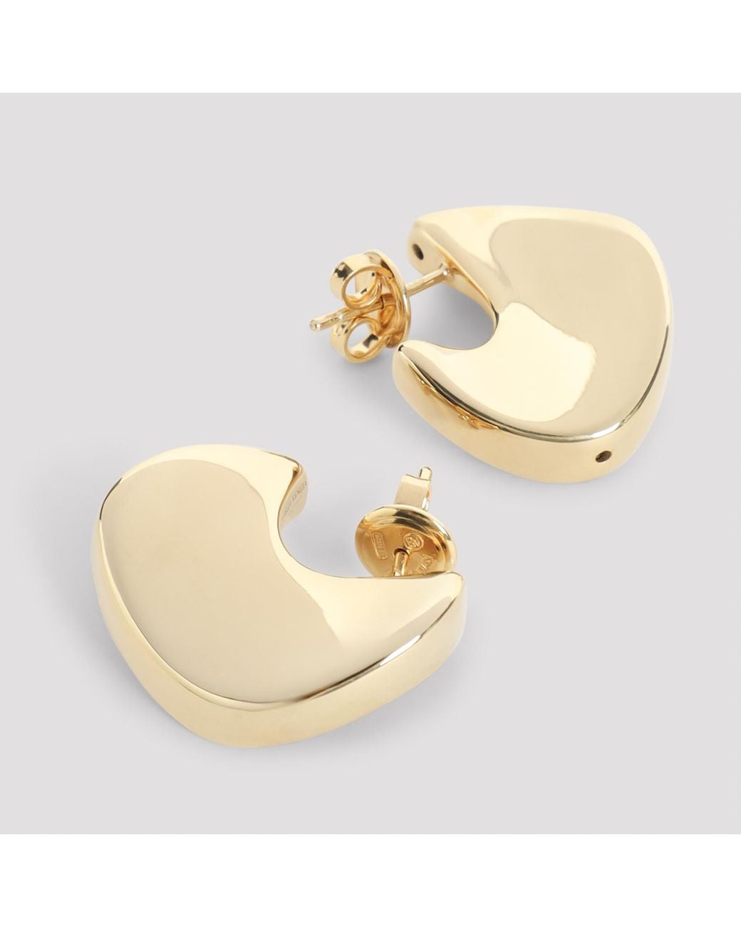 Bottega Veneta White Orecchini Disc Small