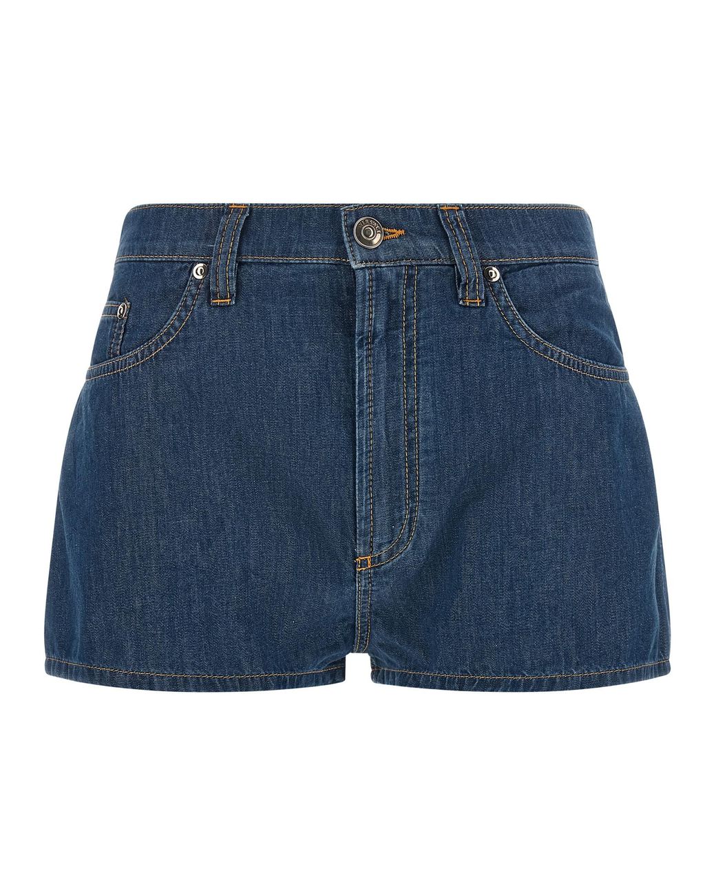 Versace Blue Chambray Denim Shorts