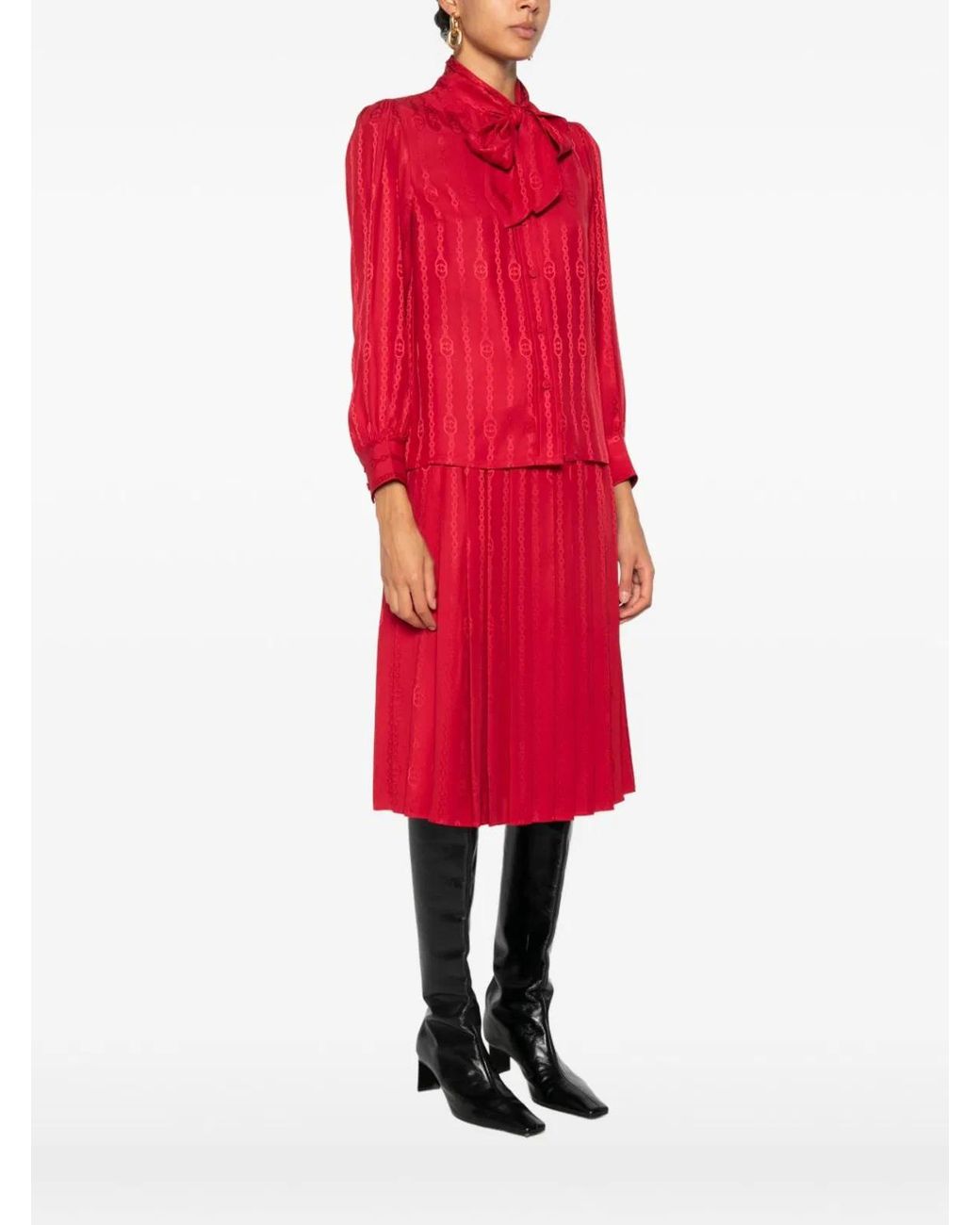 Gucci Red Silk Shirt