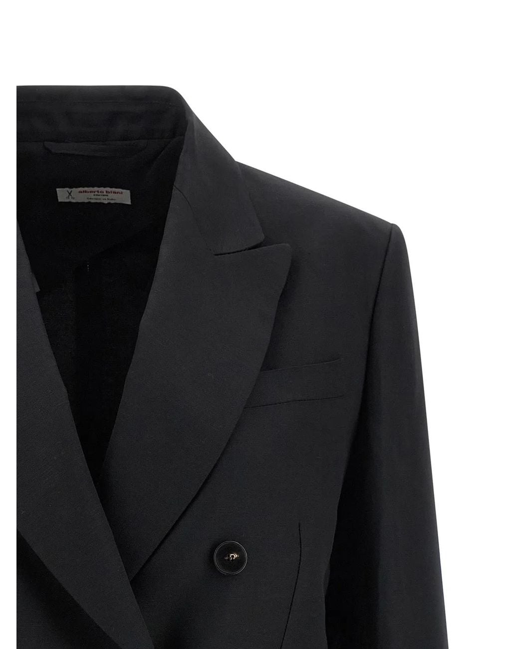Alberto Biani Black Linen Viscose Blazer
