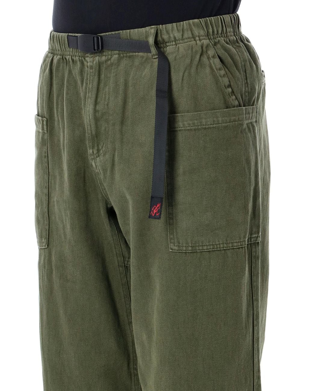 Gramicci Green Hemp Relaxed Pants for men