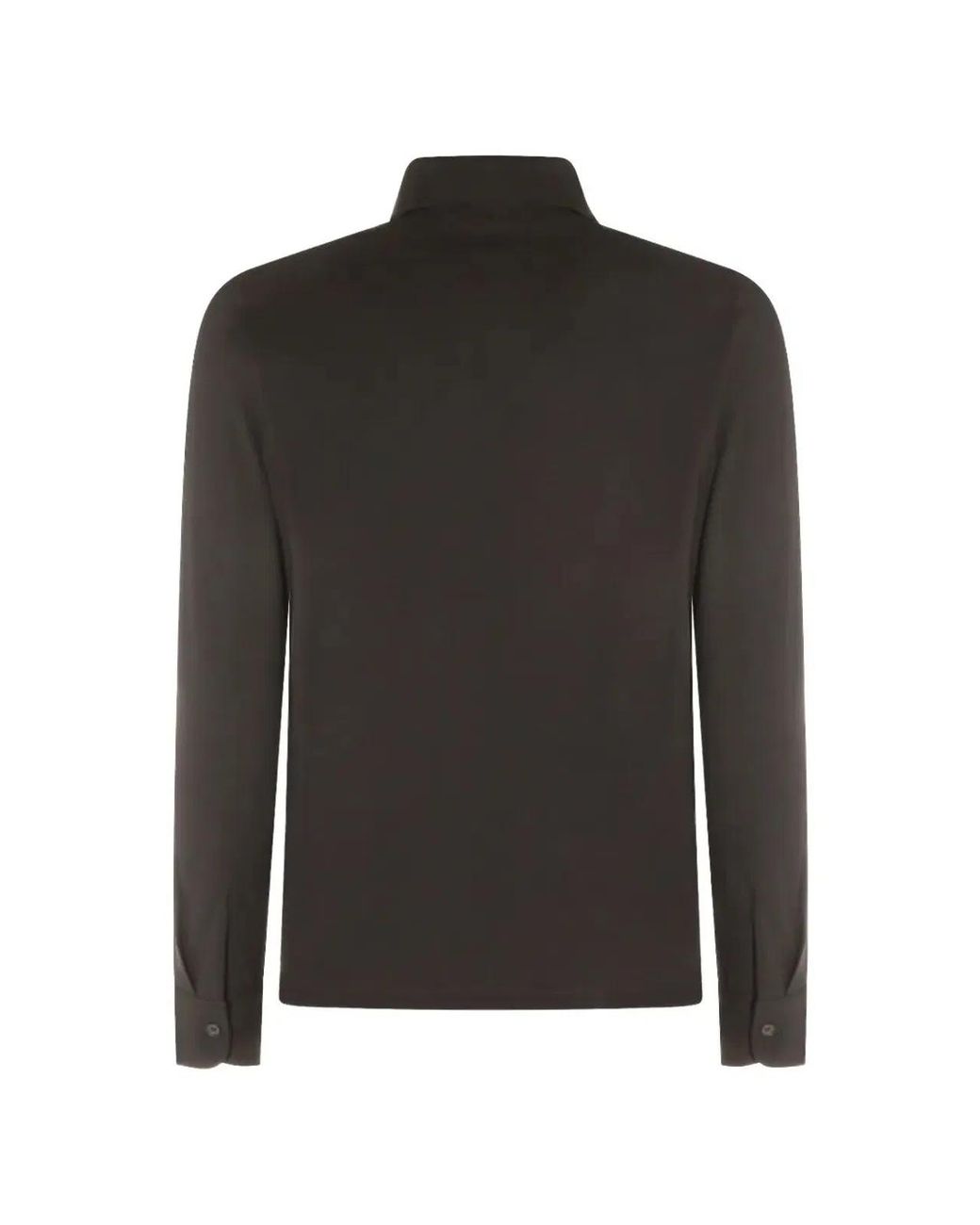 Zanone Black Short Sleeves Polo Shirt for men