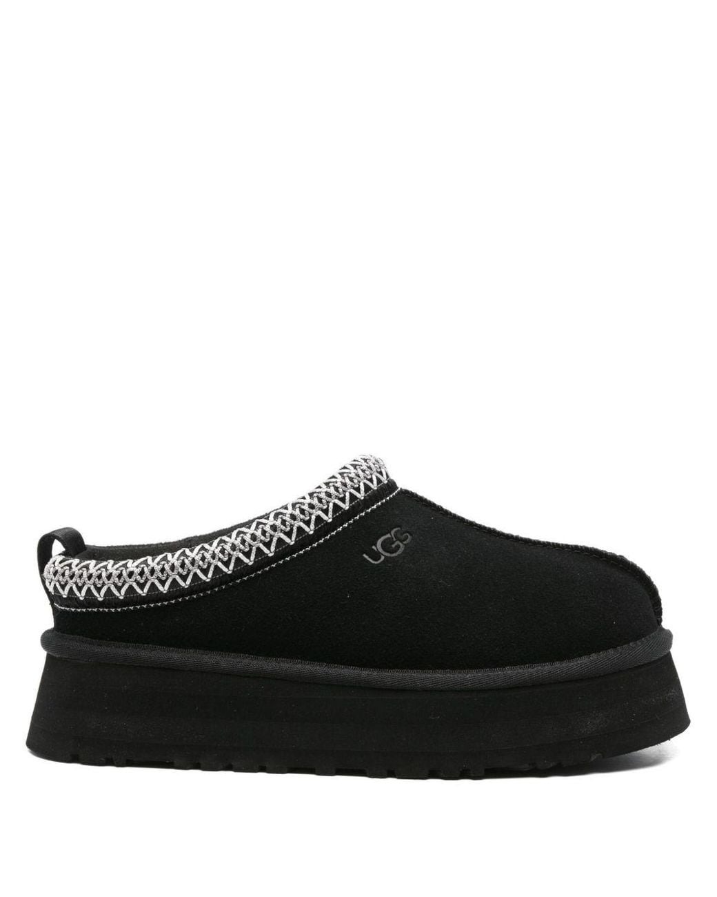 Ugg Black Tazz Ii Suede Platform Mules