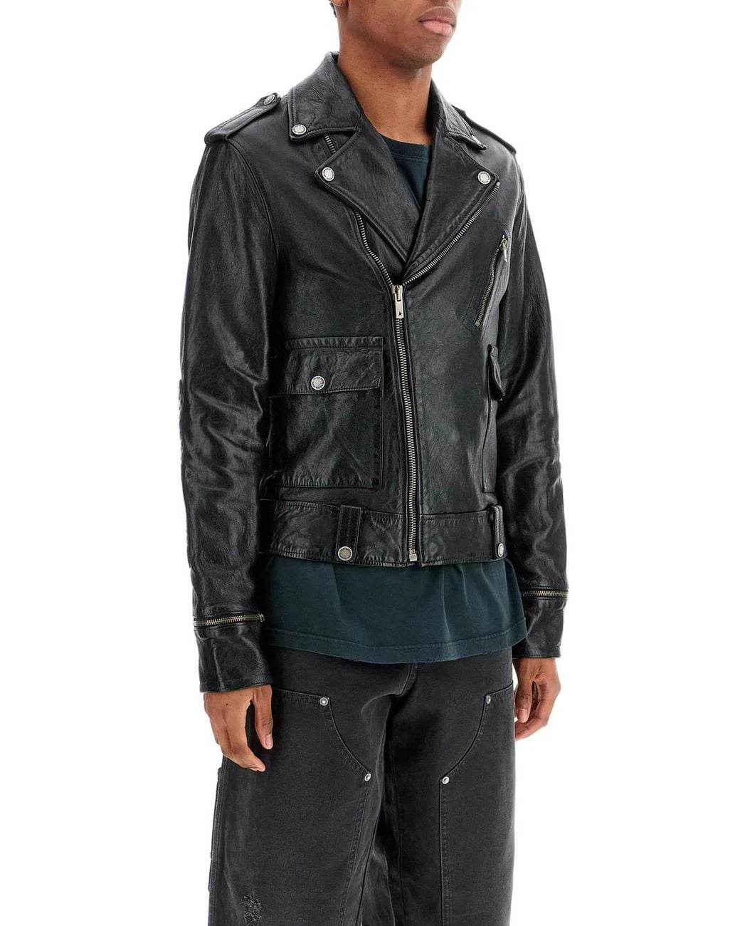 Golden Goose Deluxe Brand Black Journey M's Jacket Chiodo Nappa Wax for men
