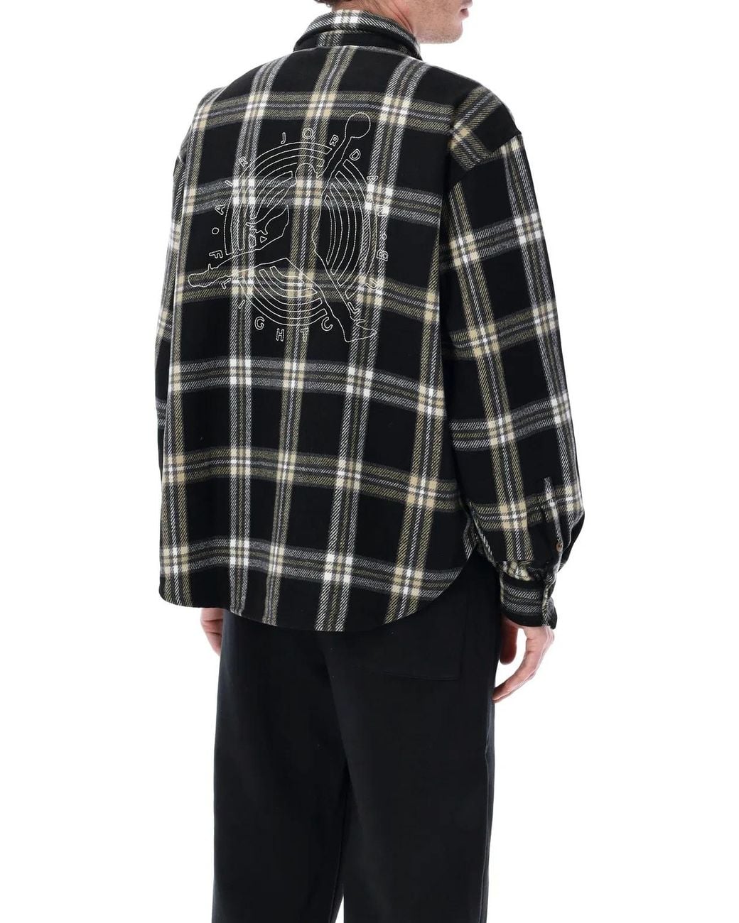 Nike Black Nike Jordan Flight Check Flannel Shirt for men