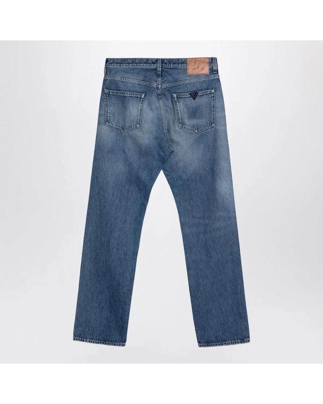 Valentino Blue Jeans With Logo Detail for men