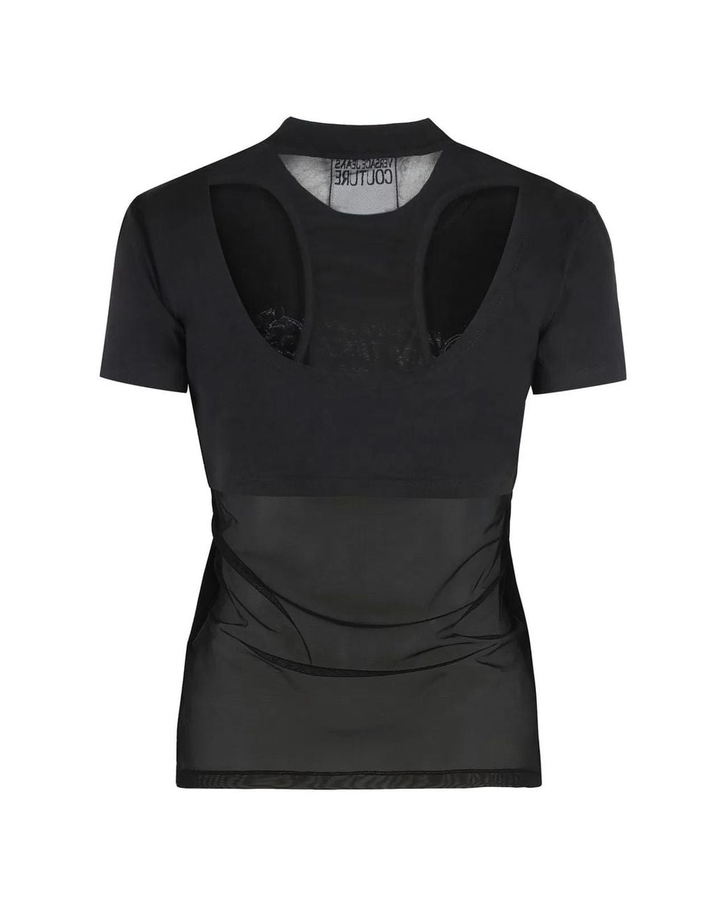Versace Jeans Couture Black Logo Print T-Shirt