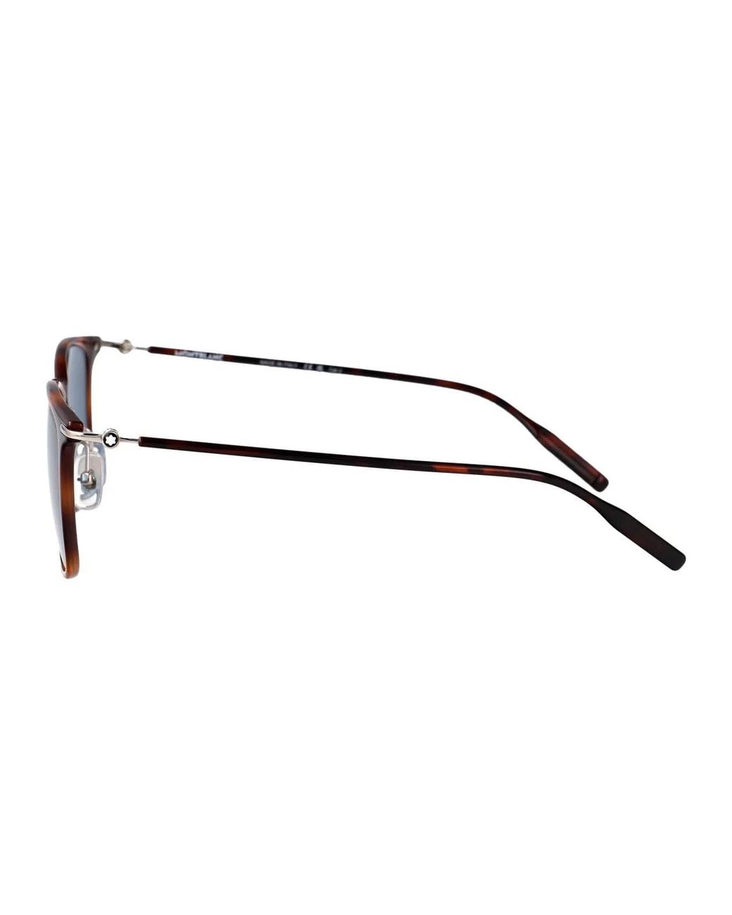 Montblanc Metallic Havana Metal Sunglasses
