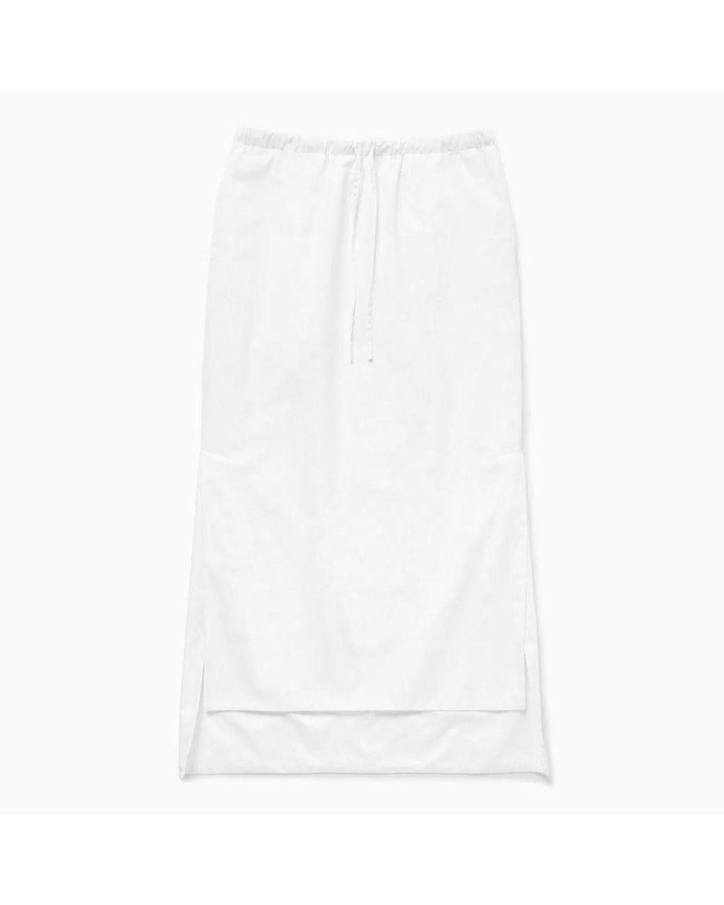 1989 STUDIO White Long Asymmetric Skirt