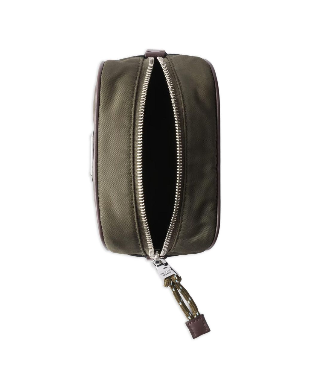 Prada Green Speedrock Re-Nylon And Leather Pouch for men