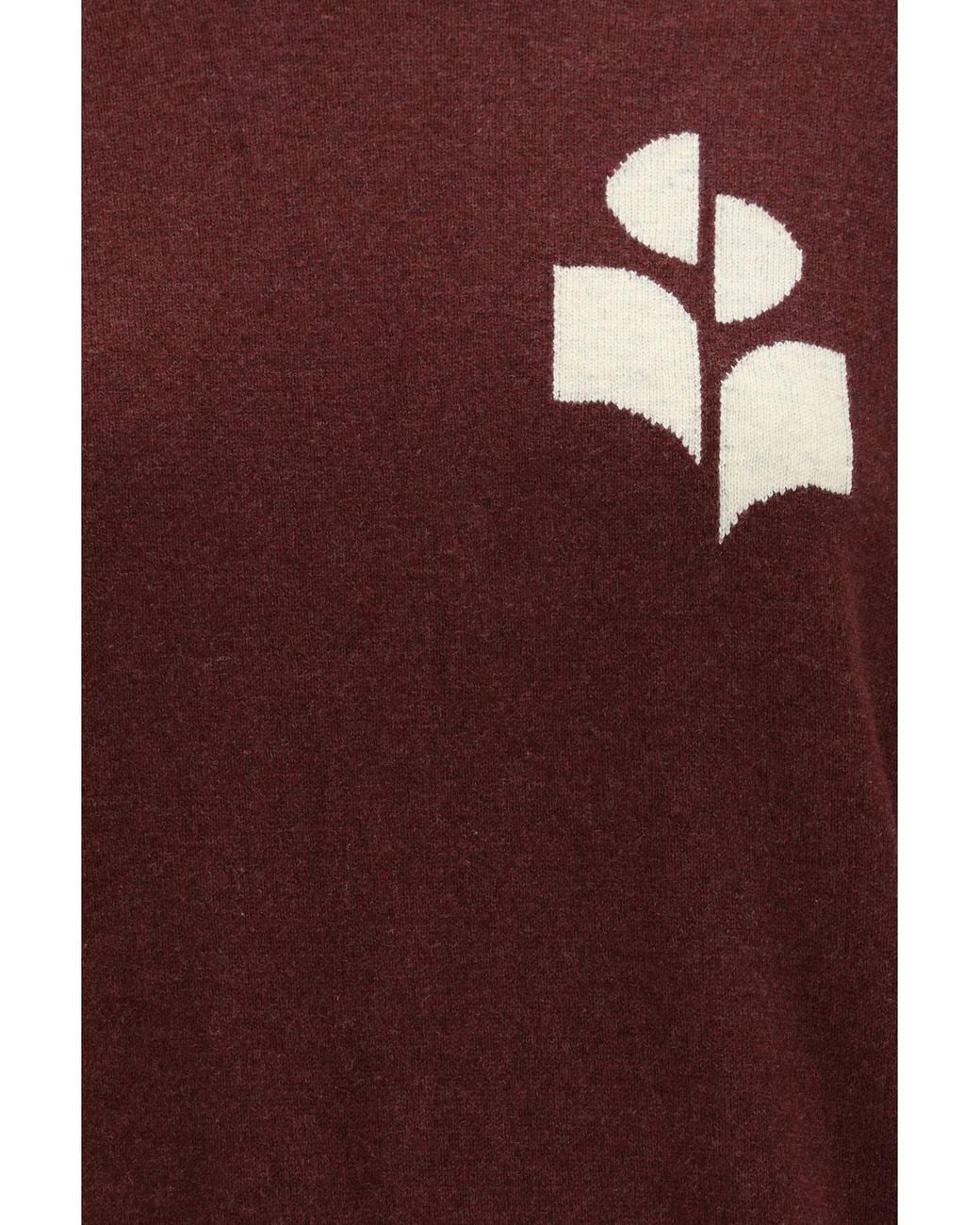 Isabel Marant Purple Marisans Mixed Cotton Logo Sweater Clothing