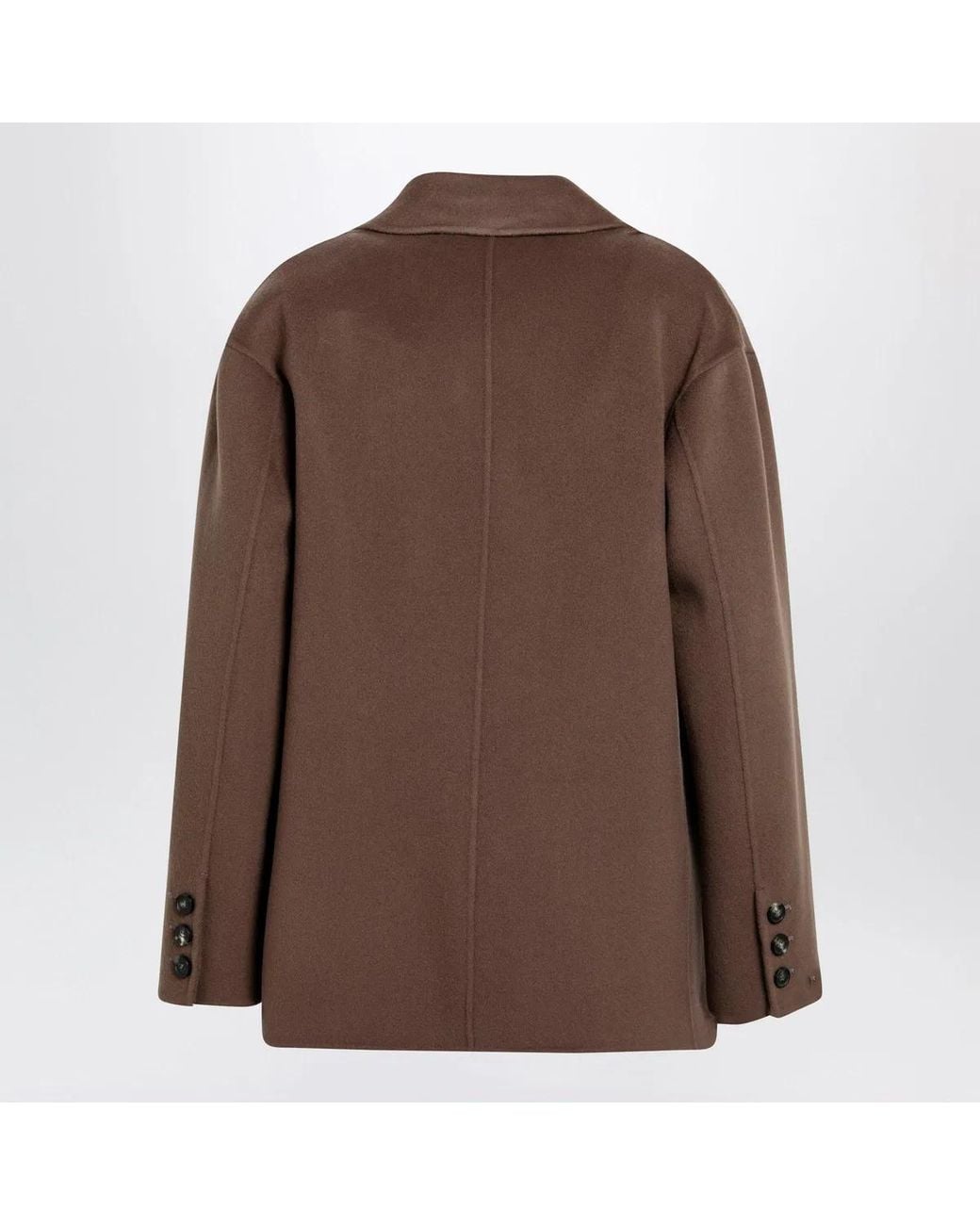 Max Mara Brown Double-Wool Single-Breasted Jacket