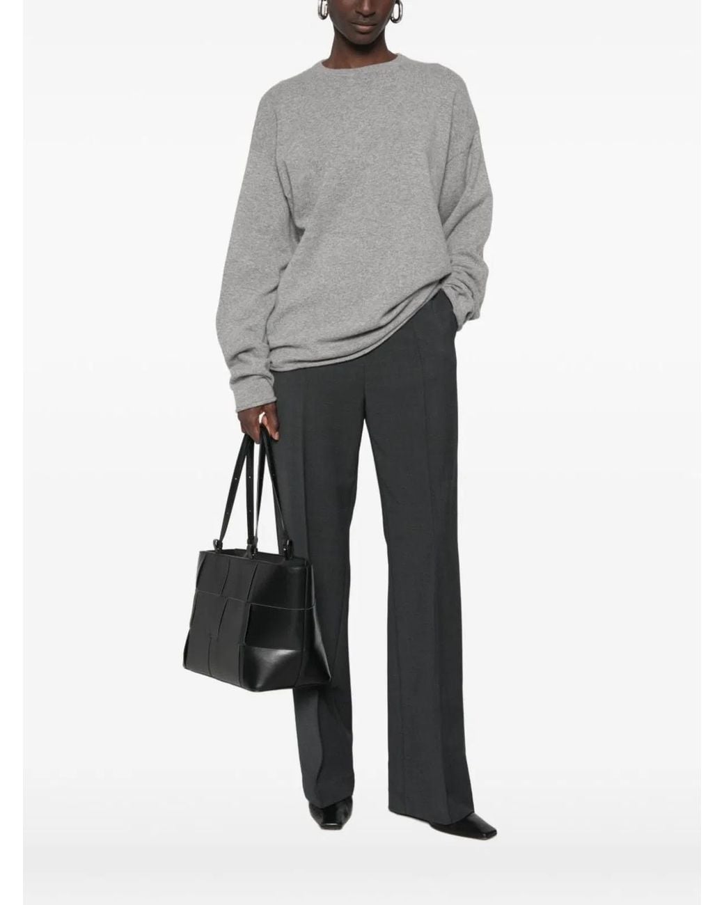 Extreme Cashmere Gray Cashmere Crewneck Sweater