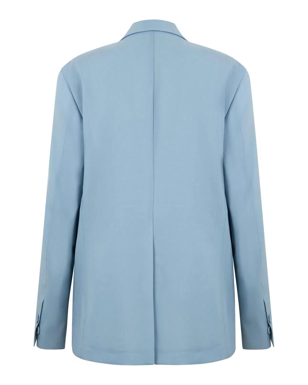 Fendi Blue Single-Breasted Wool Blazer for men