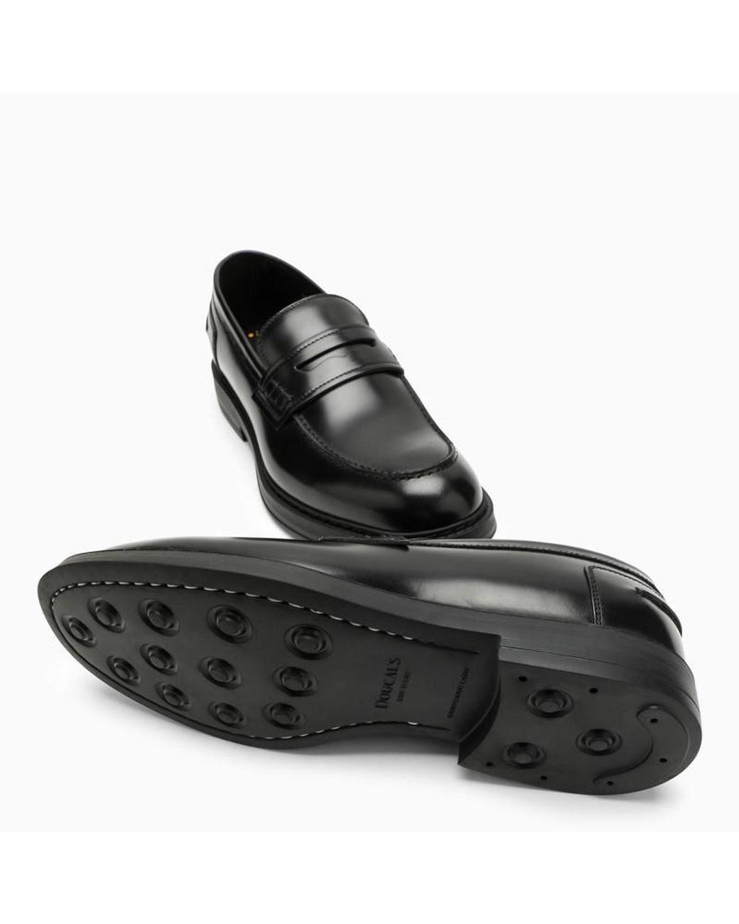 Doucal's Black Horse Loafer for men