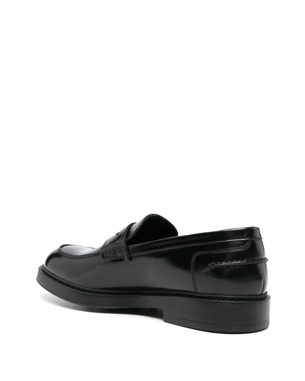 Doucal's Black Horse Loafer for men