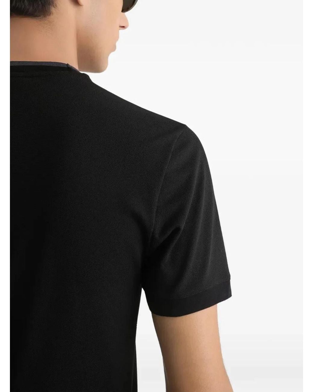 Dolce & Gabbana Black Dolce & Gabbana Embroidered Logo Tee for men