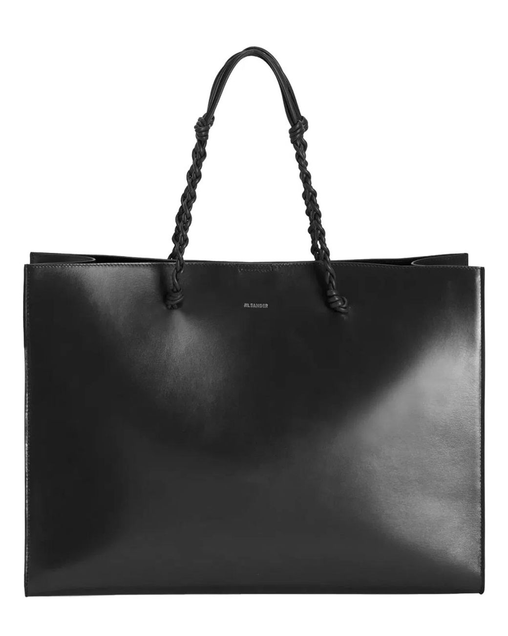 Jil Sander Black Leather Tote Bag