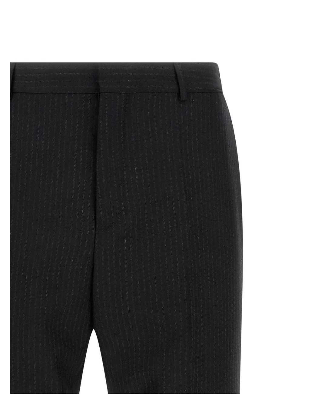 Saint Laurent Black Wool Dress Pants for men