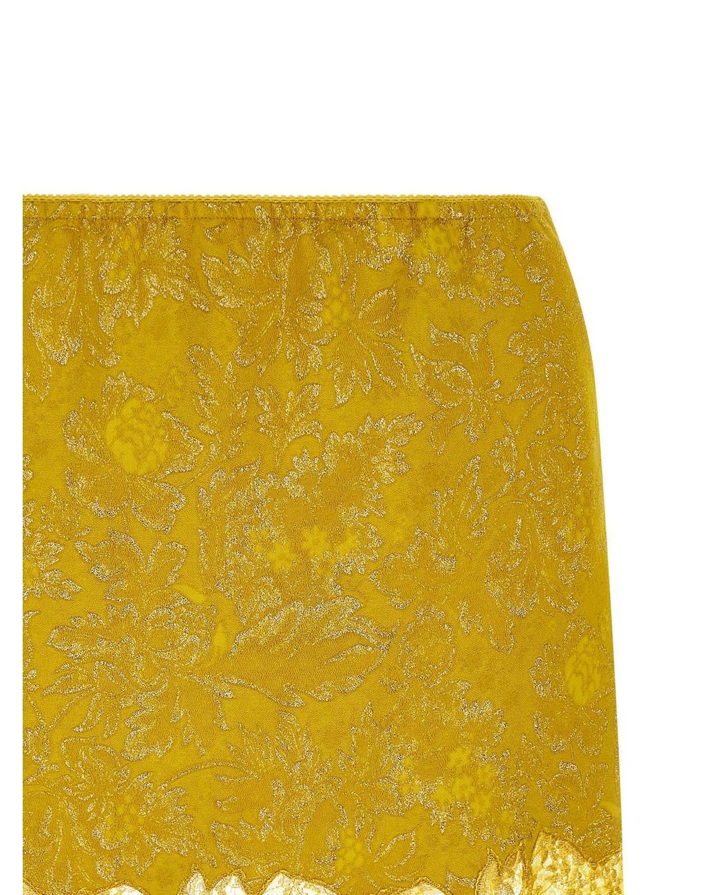 Saint Laurent Yellow 'Barocca' Skirt