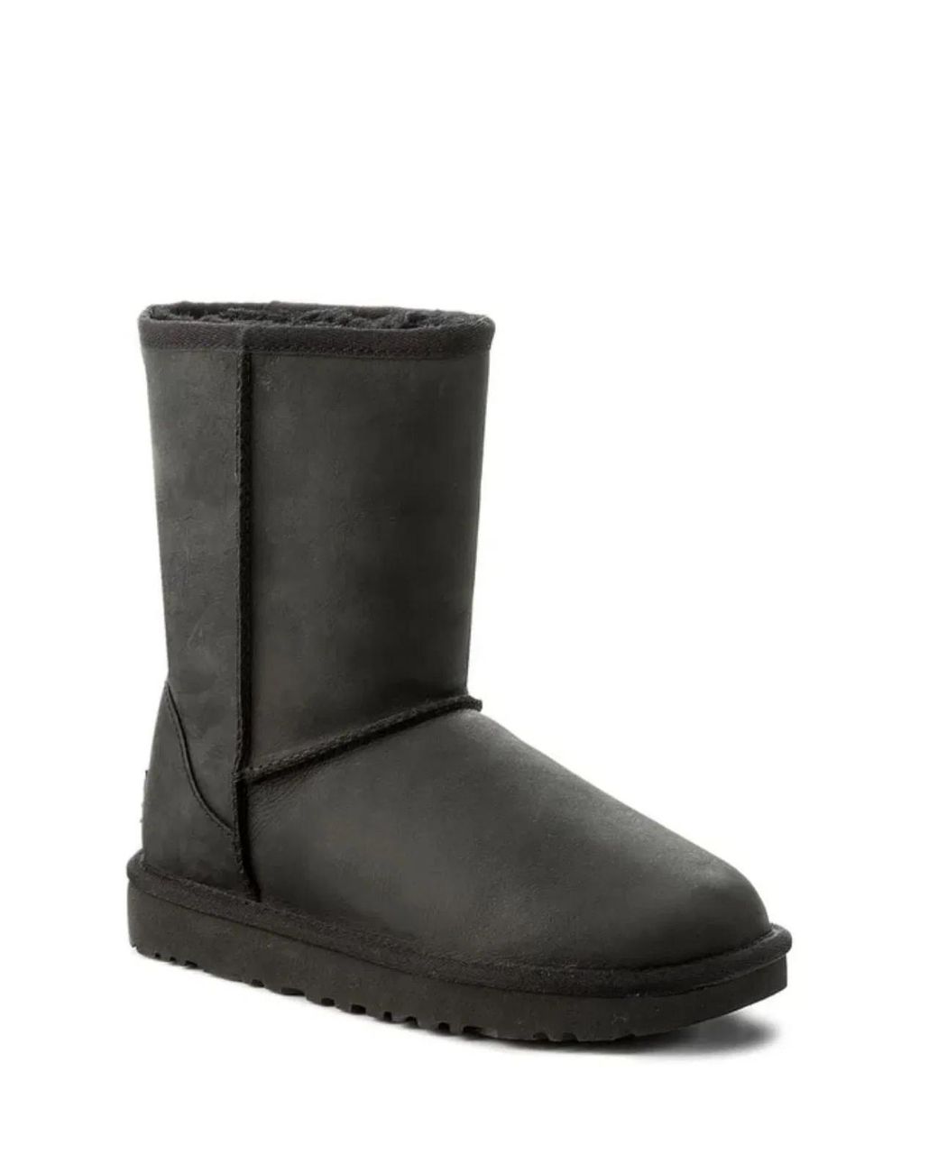 Ugg Black W Classic Short Leather Shoes