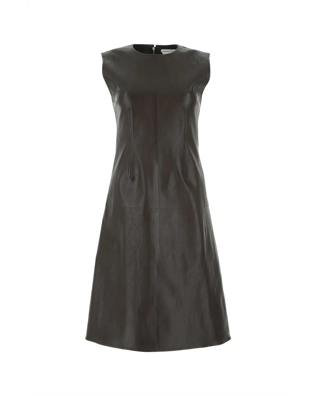 Bottega Veneta Gray Dark Nappa Leather Dress