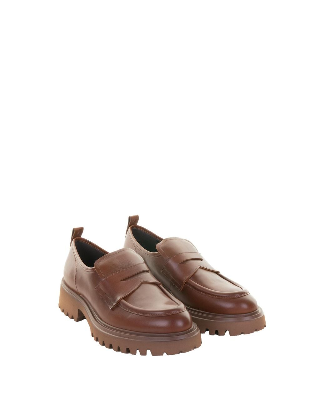 Guglielmo Rotta Brown Leather Moccasin