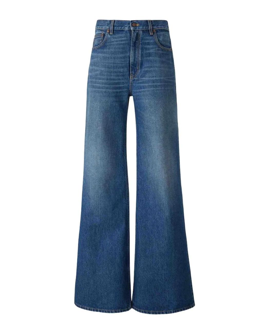 Chloé Blue High-Rise Flare Denim Pant