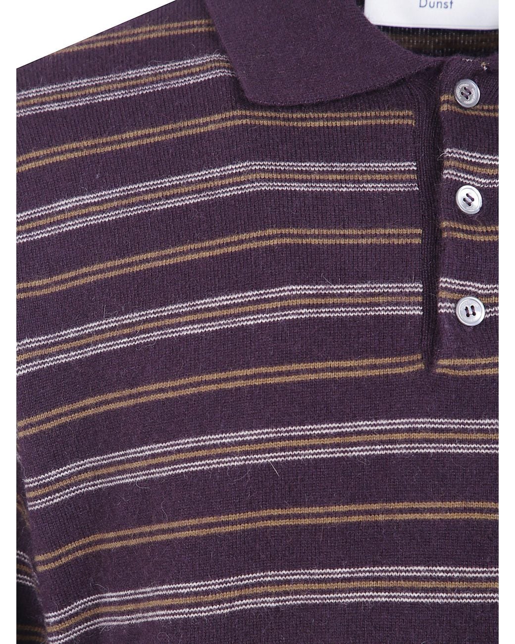 DUNST Blue Collared Striped Sweater for men
