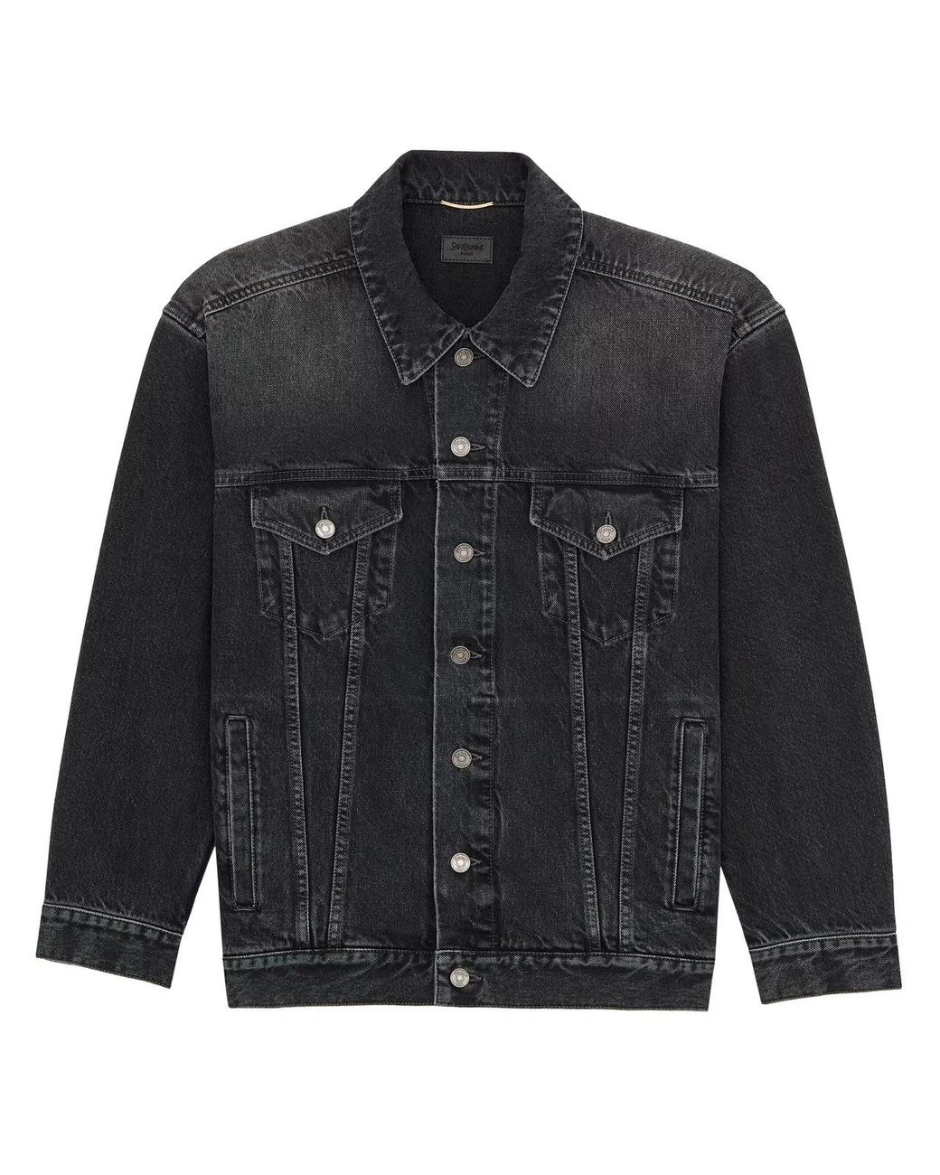 Saint Laurent Black Oversized 70S Denim Jacket