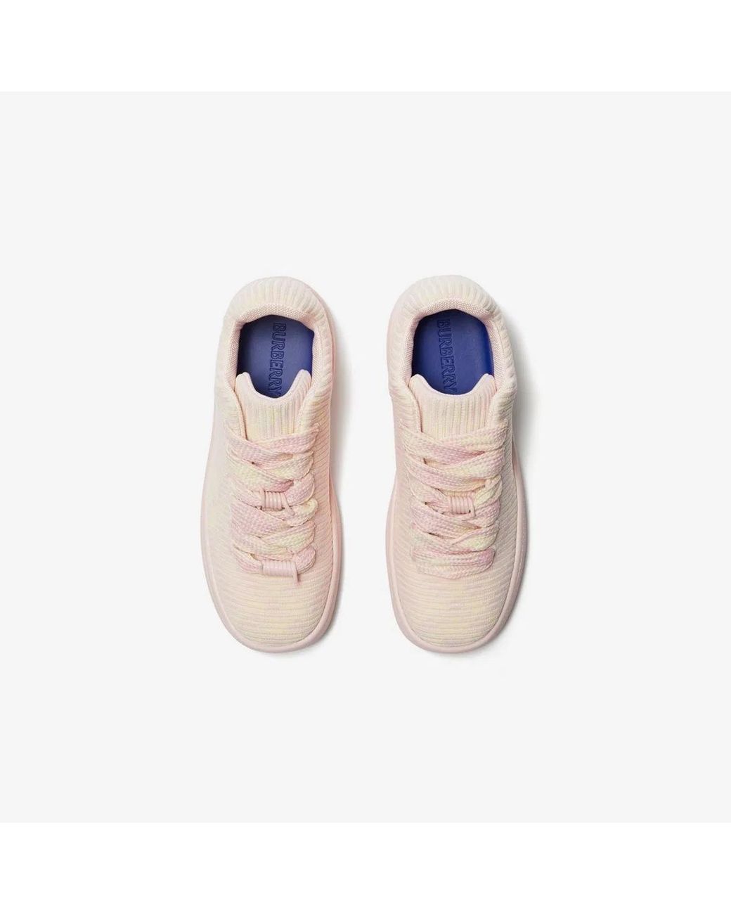 Burberry Pink Knit Mini Sneakers For