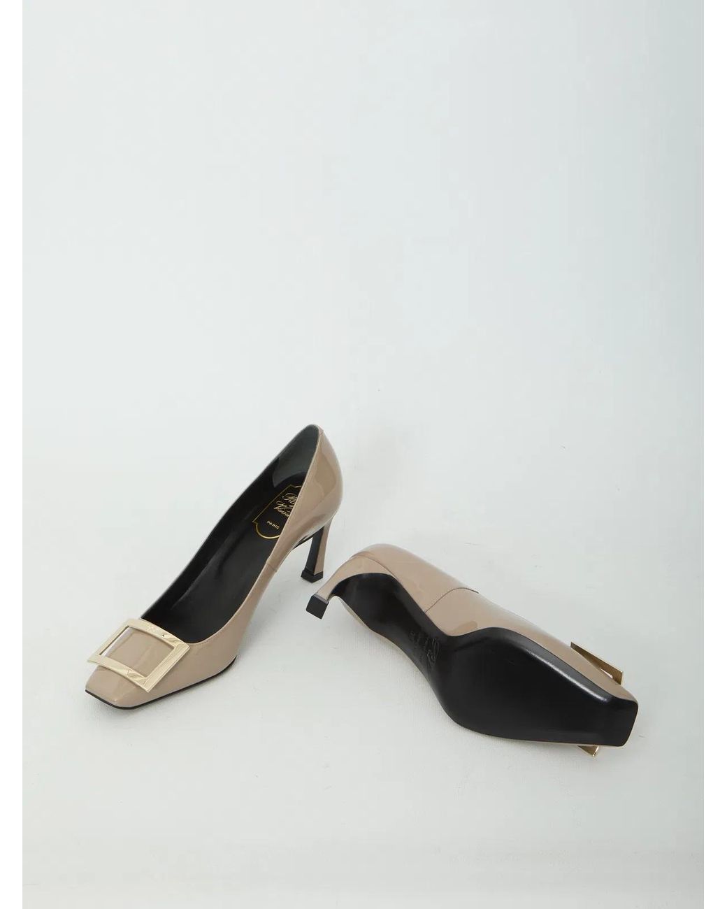 Roger Vivier White Belle Vivier Trompette Pumps