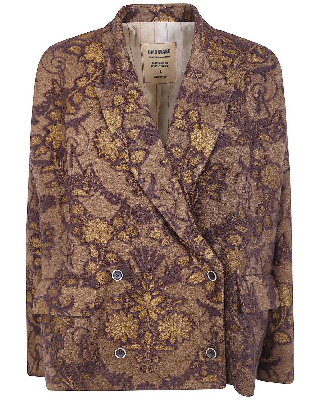 Uma Wang Brown "Crossword" Jacket