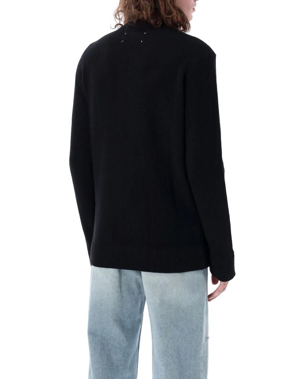Maison Margiela Black Cardigan Con Zip for men
