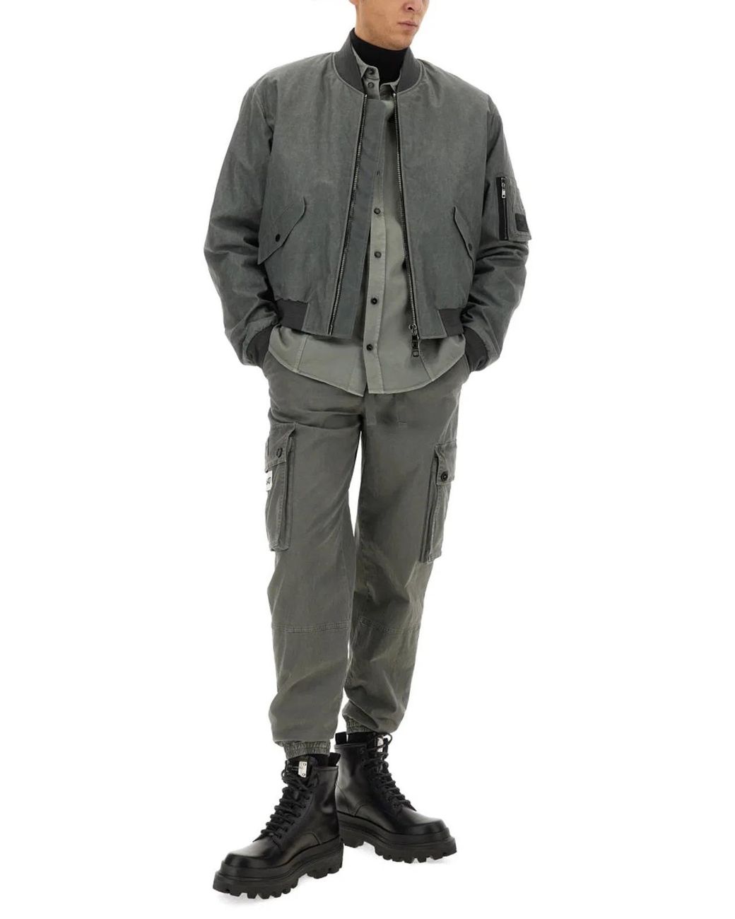 Dolce & Gabbana Gray Classic Bomber Jacket for men