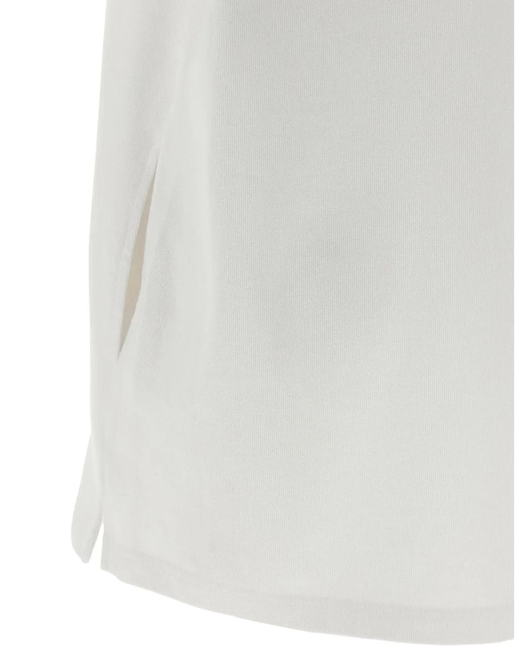 T By Alexander Wang White Intarsia Collar Dress