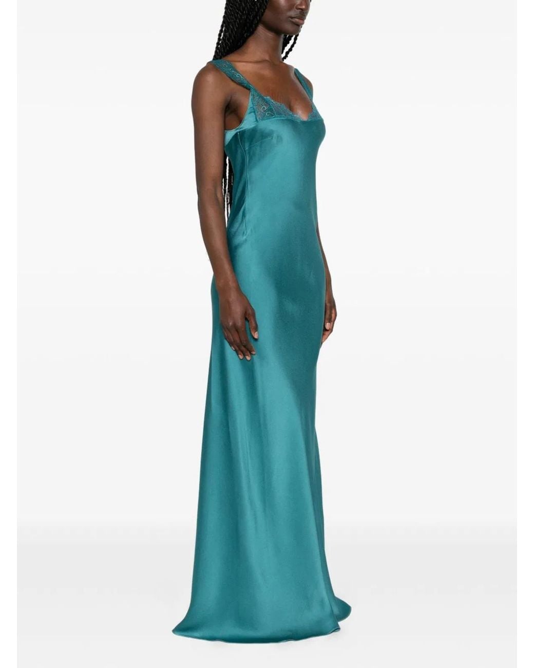 Forte_forte Blue Lace Detail Long Dress