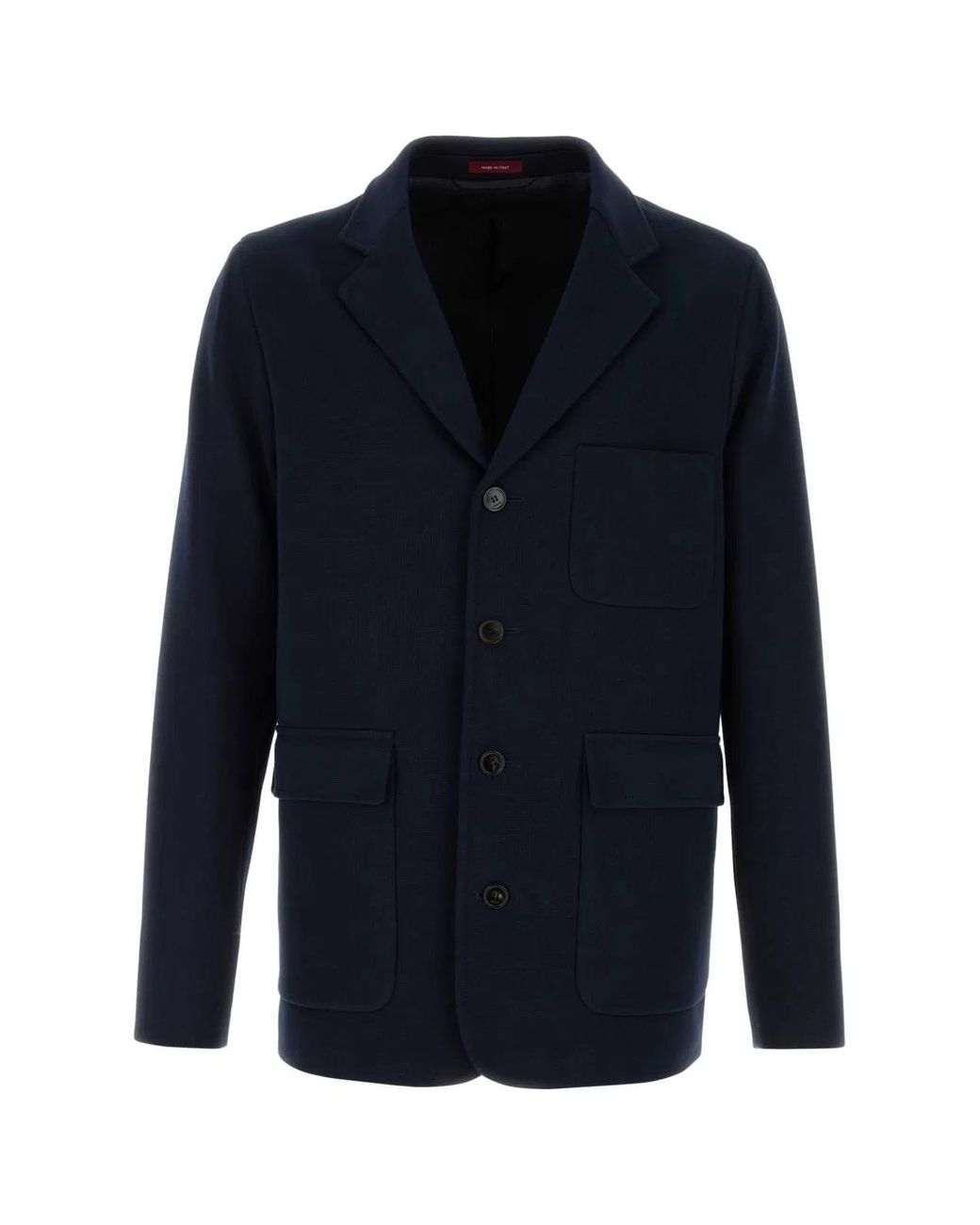 Gucci Blue Patch-Pocket Jacket for men