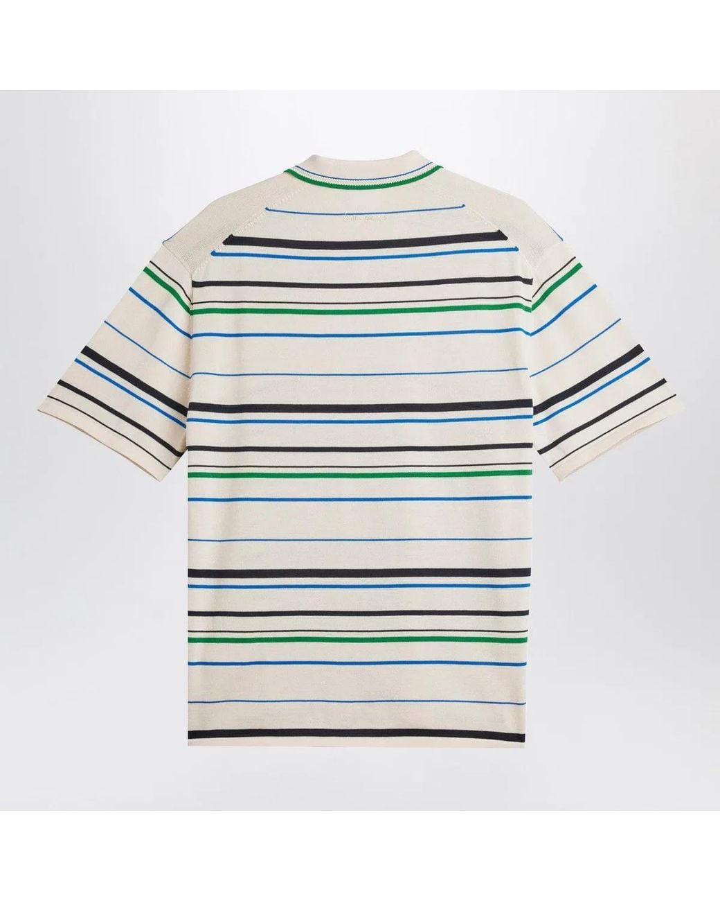Adidas Blue Striped Polo Shirt for men