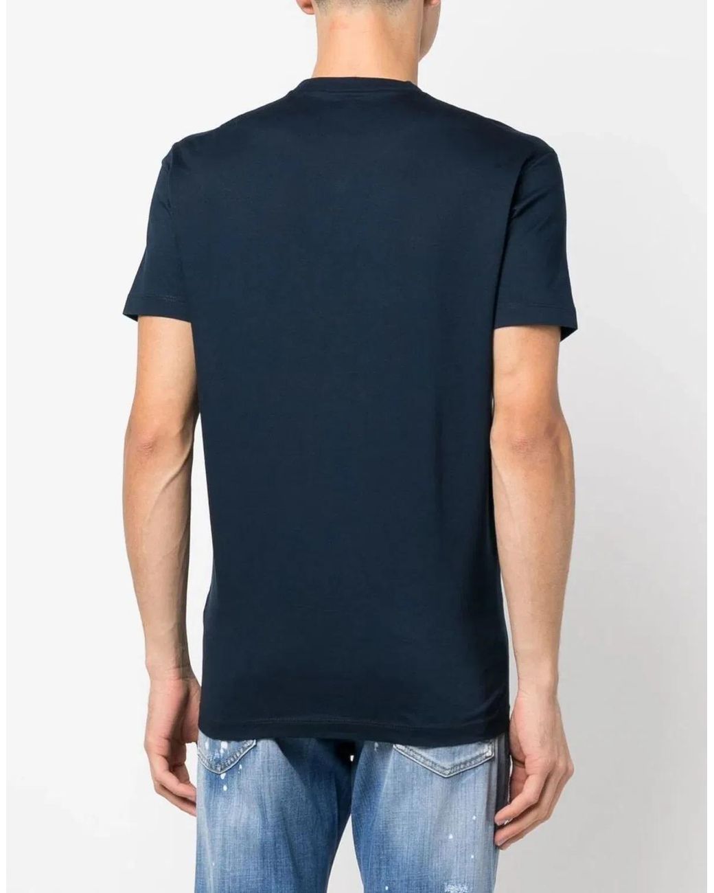 DSquared² Blue Surf Board Logo T-Shirt for men