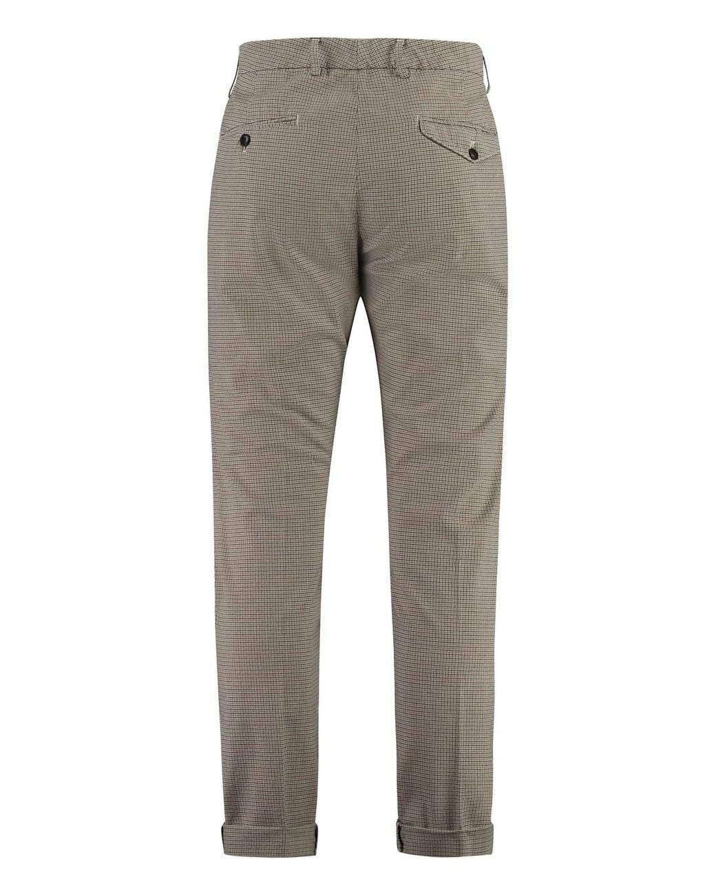 Dondup Gray Joe Prince-Of-Wales Checked Trousers for men