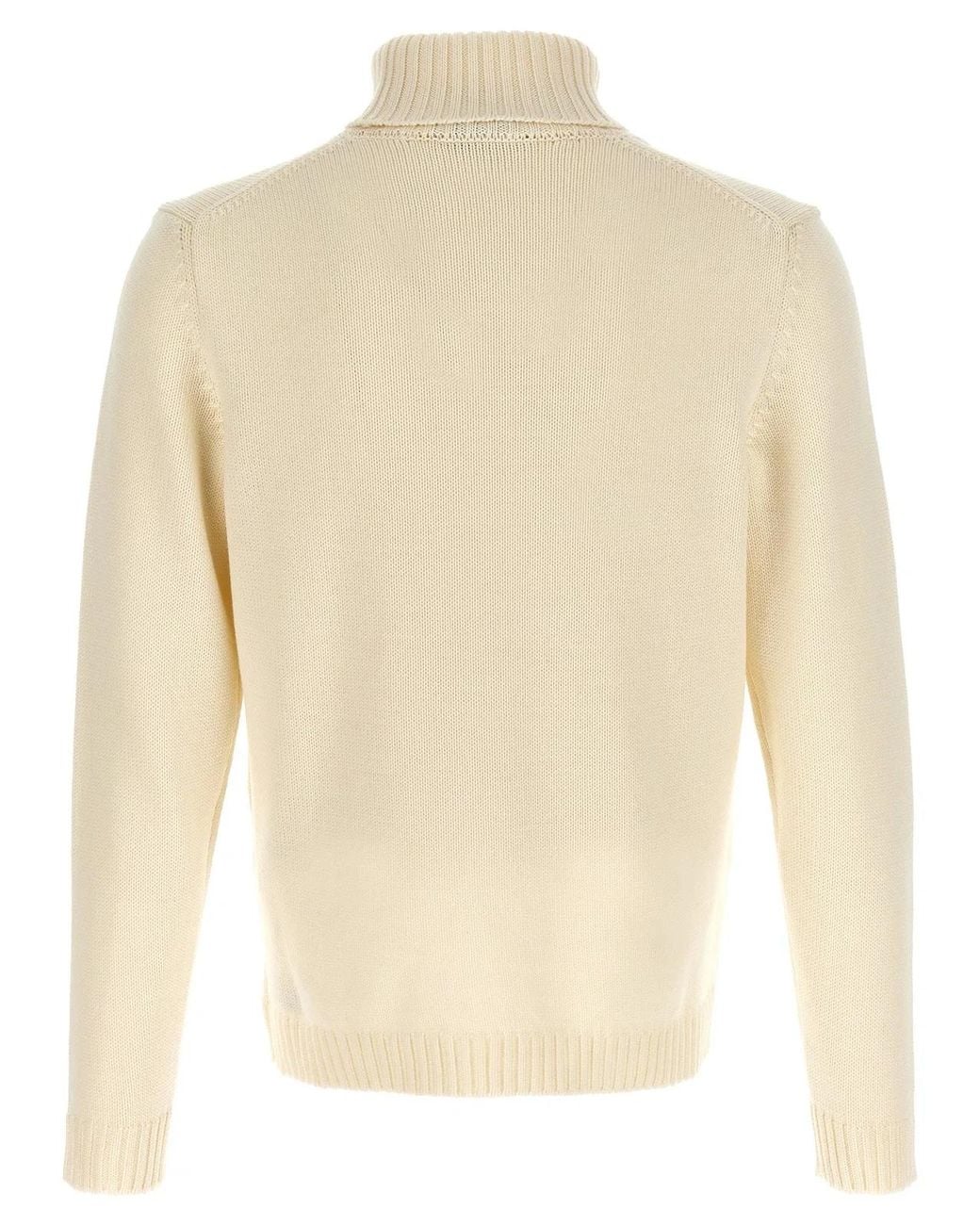 Zanone White Turtle-Neck Sweater for men