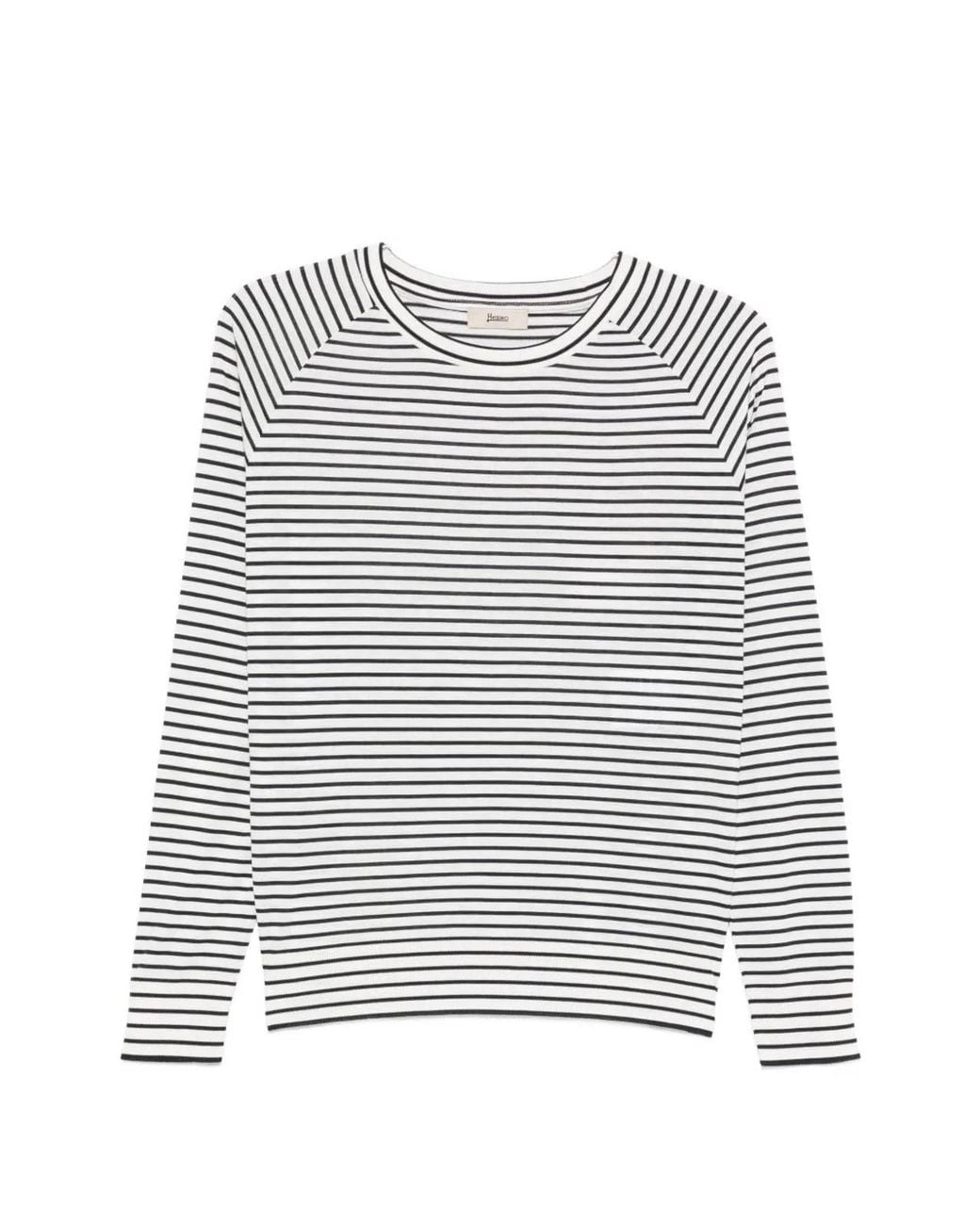 Herno White Cotton Blend Sweater