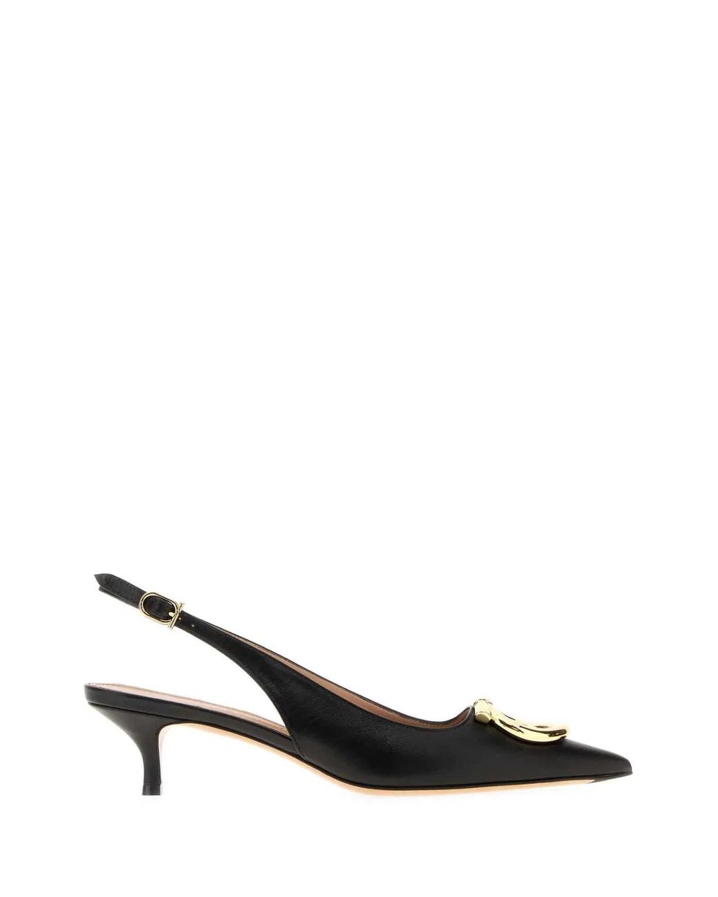 Ferragamo Black Slingback Pumps