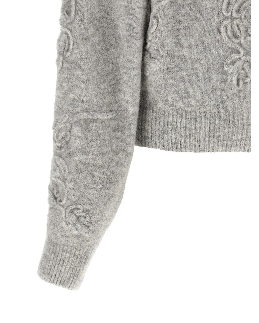 ROTATE BIRGER CHRISTENSEN Gray Rotate Birger Christensen '3D Flower' Sweater