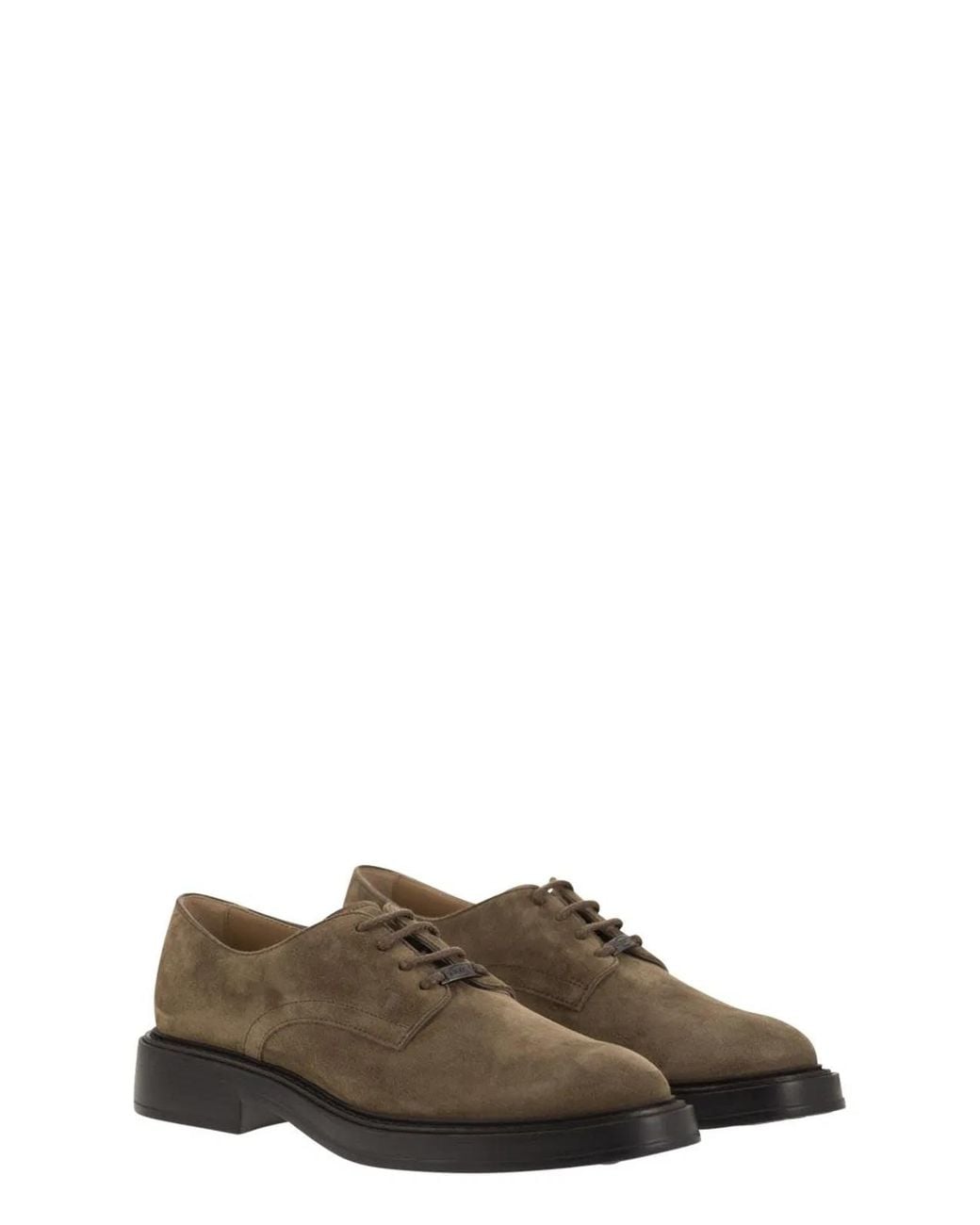 Tod's Brown Suede Lace-Up for men