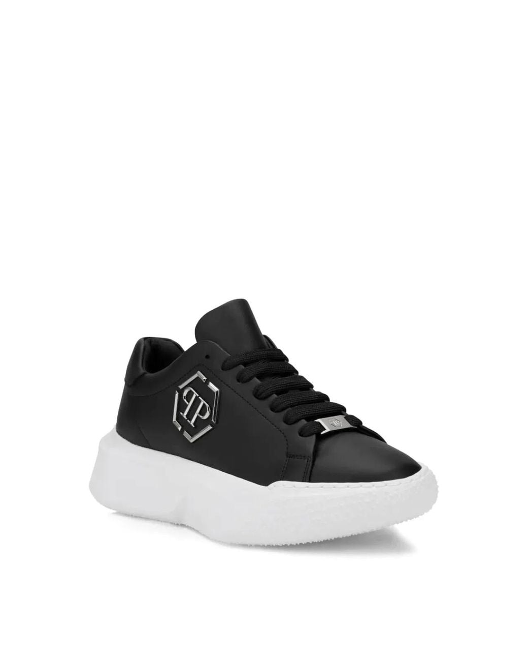 Philipp Plein Black Godzilla Hexagon Logo Chunky Sneakers for men