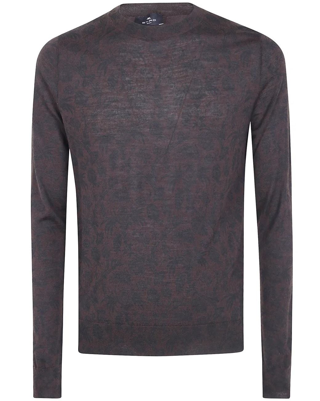 Etro Gray Round Neck Sweater for men